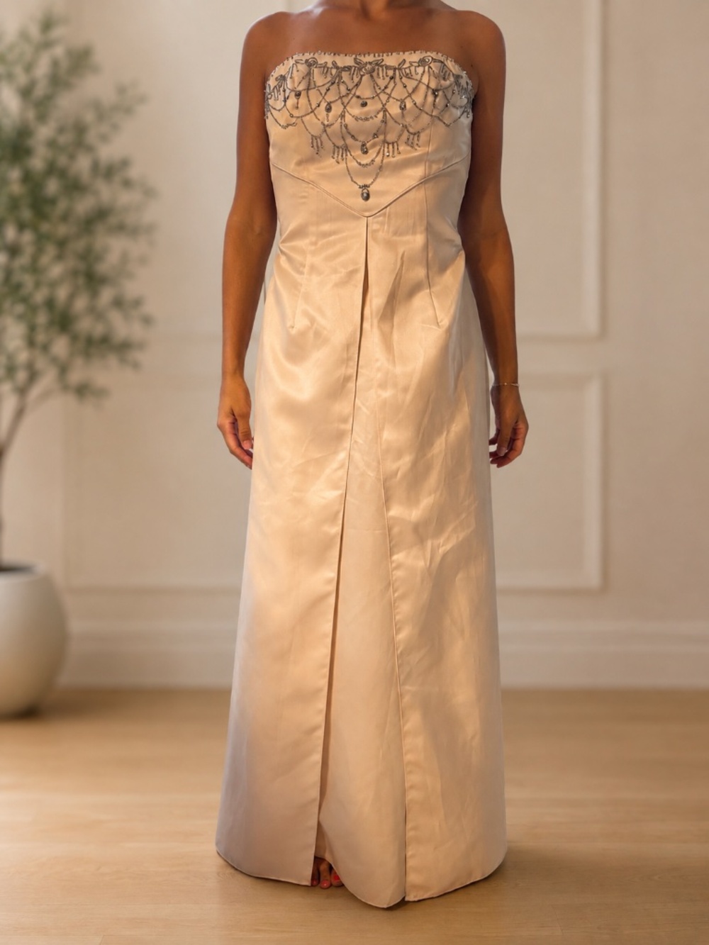 Cream Masquerade Strapless Dress